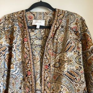 Cleobella Kaleidoscope Wrap Womens Size M/L Paisley Handmade Natural Yarn